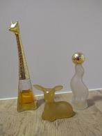 Vintage Avon 3 parfum flesjes (giraf, ree, zeehond), Bouteille de parfum, Comme neuf, Enlèvement ou Envoi