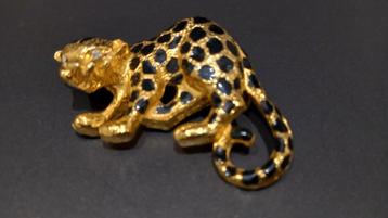 CADEAU-IDEE! Nieuwe panterbroche. Verguld metaal en email beschikbaar voor biedingen