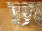 vintage 5 coquetiers bougeoirs Gulf en verre, Ophalen of Verzenden, Glas
