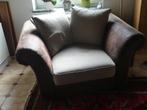 Nubuck 1-zits fauteuil, Ophalen, Gebruikt, Hout