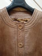 Vintage lederen jasje Gigue, Kleding | Dames, Jasjes, Kostuums en Pakken, Beige, Maat 42/44 (L), Zo goed als nieuw, Jasje