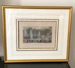 19e eeuwse Engelse ingelijste gravures Versailles, Antiek en Kunst, Ophalen of Verzenden