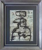 WILLEM VAN HECKE / ART BRUT FIGUUR / OLIEVERF PANEEL 59x50cm, Antiek en Kunst, Kunst | Schilderijen | Modern, Ophalen