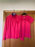 Roze sport-t-shirt + sportvest met lange mouwen, Medium, Kleding | Dames, Sportkleding, Maat 38/40 (M), Athletics, Ophalen of Verzenden
