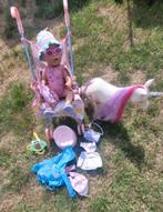 Baby born pop met zwemoutfit, snorkel, eenhoorn,potje,buggy, Kinderen en Baby's, Speelgoed | Poppen, Ophalen