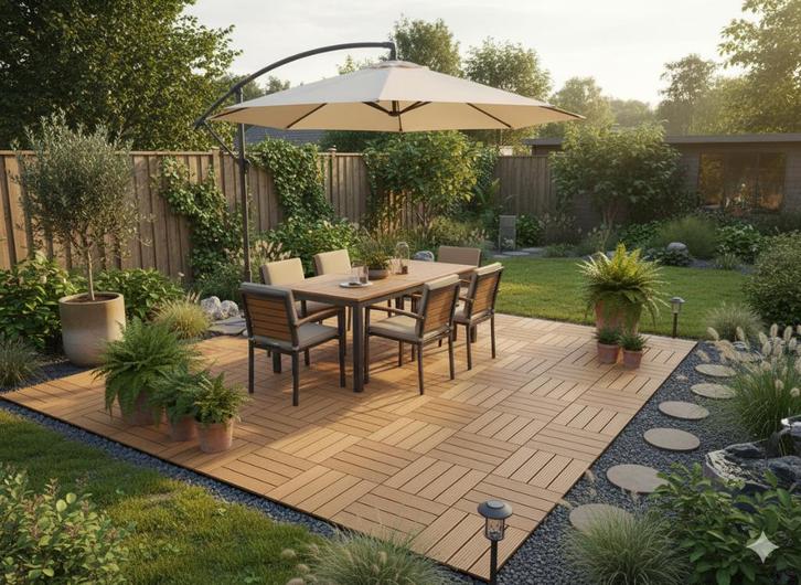 Vloertegels formaat 30 x 30 cm Teak, Doe-het-zelf en Bouw, Tegels, Nieuw, Vloertegels, Overige materialen, 20 tot 40 cm, 20 tot 40 cm