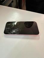 Iphone 15 beschadigd scherm+achterkant, Telecommunicatie, Mobiele telefoons | Apple iPhone, Ophalen, IPhone 15, Roze, 128 GB