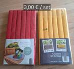 2 x 6 Placemates geel /  rood -  NIEUW, Ophalen of Verzenden, Nieuw