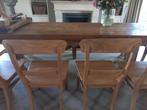 2 stoelen oud reclaimed teak, Huis en Inrichting, Stoelen, Ophalen, Twee, Bruin, Landelijke stoere boerenstoelen Hoffz sobere stoere teakhouten