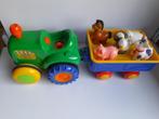 Tractor met kar en diertjes, Kinderen en Baby's, Speelgoed |Speelgoedvoertuigen, Ophalen of Verzenden