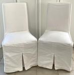 2 x IKEA HENRIKSDAL-stoelen + witte hoezen BERGMUND, Huis en Inrichting, Ophalen, Hout, Gebruikt, Twee