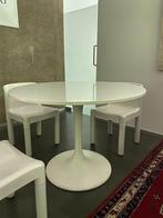 Tafel rond wit dia 103 cm, Huis en Inrichting, Tafels | Eettafels, Ophalen, Kunststof, Gebruikt, Rond