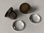 Cabochon 4 sets van vintage verstelbare ringbasis met glaasj, Nieuw, Overige typen, Ophalen of Verzenden