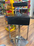 Chaise haute en cuir véritable, Maison & Meubles, Tabourets de bar, Enlèvement, Comme neuf, Cuir