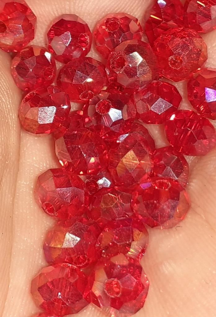 lot kralen rood aurora borealis facet 6mm +- 190, Hobby en Vrije tijd, Kralen en Sieraden maken, Nieuw, Kraal, Verzenden