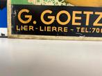 Goetze frisdrank oud reclamebord 1951, Verzamelen, Reclamebord, Gebruikt, Ophalen of Verzenden