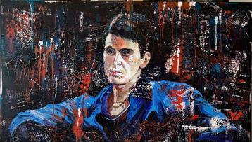 Alex L- Scarface- Tony Montana- Handgeschilderd;100%)  beschikbaar voor biedingen