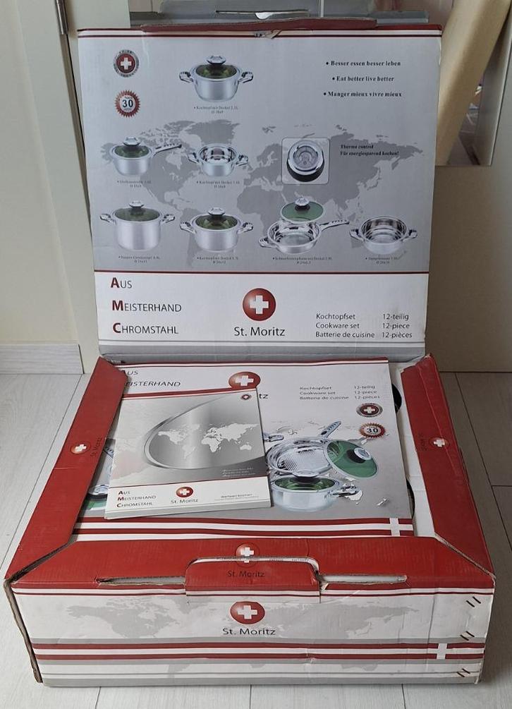 NEUF - batterie de cuisine professionnel - Suisse - thermo, Maison & Meubles, Cuisine | Casseroles & Poêles, Neuf, Ensemble de casseroles