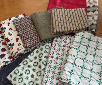 Lot Kerst patchworkstoffen beschikbaar voor biedingen