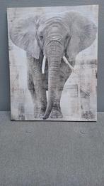 Cadre toile motif éléphant, Comme neuf, Enlèvement