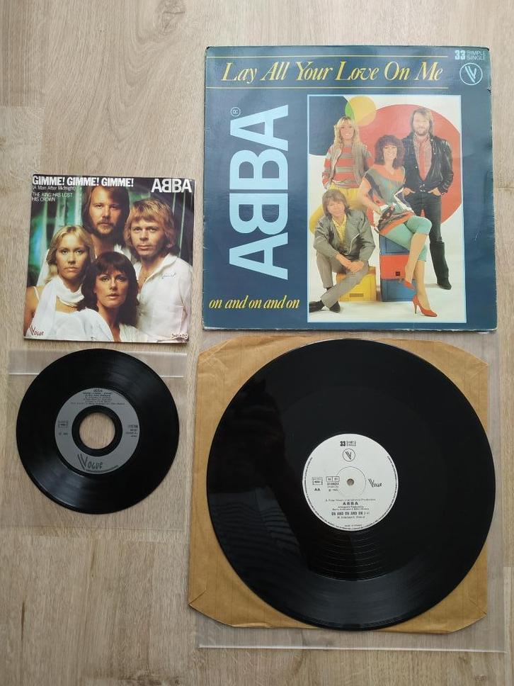 ABBA PAY AL JE LP + SP GIMME, Cd's en Dvd's, Vinyl | Pop, Gebruikt, Verzenden