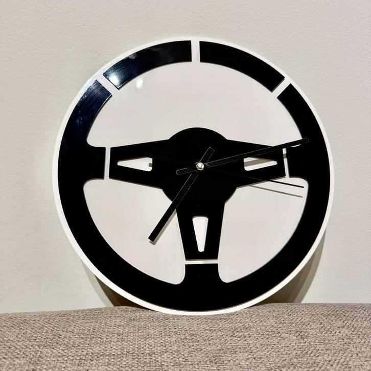 Unieke wandklok sportstuur “rally” 30 cm, Auto diversen, Tuning en Styling, Ophalen
