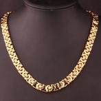 Koningsketting - Jayson - Goudkleur 6 mm, 8 mm, 10 mm, Handtassen en Accessoires, Verzenden, Nieuw, Goud, Overige materialen