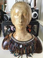 Art-Deco vrouwen buste gips antiek, Antiek en Kunst, Ophalen of Verzenden