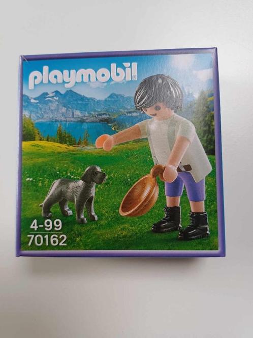 Zeldzame Playmobil nr 70162 boerenknecht met hond Milka zie, Collections, Jouets, Neuf, Enlèvement