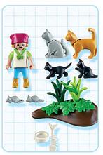 Playmobil 4493 Enfant famille de chats, Complete set, Gebruikt