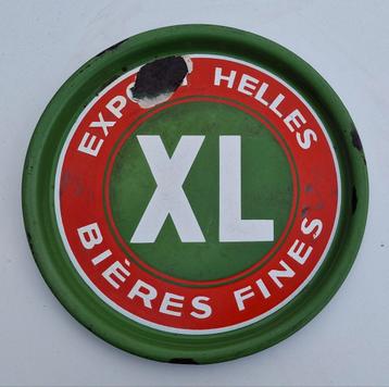 Antiek geëmailleerd bierdienblad beschikbaar voor biedingen