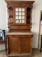 Oude antieke kast met spiegel, Antiek en Kunst, Ophalen