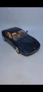 Ferrari 456 GT 1992 donkerblauw Burago 1/18, Hobby en Vrije tijd, Ophalen of Verzenden, Zo goed als nieuw, Burago