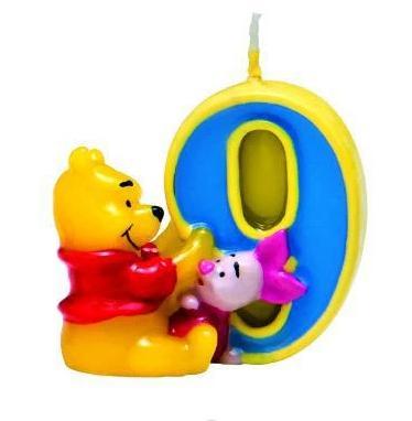 Disney taart kaars verjaardag winnie the pooh 9, Hobby en Vrije tijd, Taarten en Cupcakes maken, Nieuw, Versiering, Taarten of Cupcakes