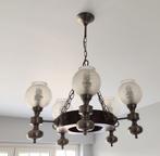 eiken luster, Huis en Inrichting, Lampen | Kroonluchters, Ophalen