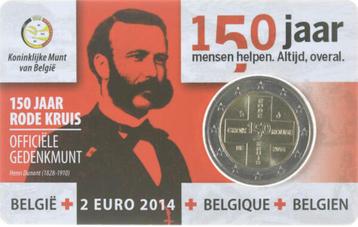 2 euro België 2014 Rode Kruis in coincard Vlaams beschikbaar voor biedingen