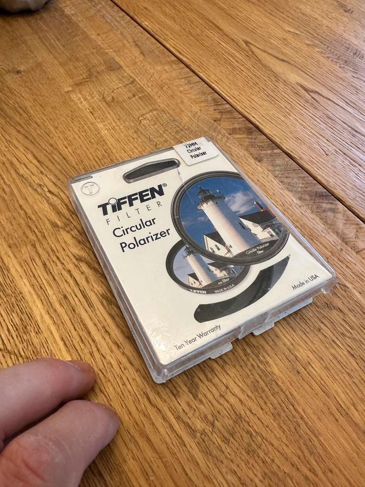 Tiffen Circulaire Polarisatiefilter 72mm, Audio, Tv en Foto, Foto | Filters, Zo goed als nieuw, Polarisatiefilter, Ophalen