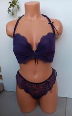 setje Marie Jo 75 d  string 38, Kleding | Dames, Ondergoed en Lingerie, Marie Jo, Ophalen of Verzenden, Paars, Setje