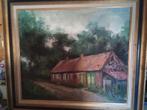Schilderij olieverf op doek boshuis Zoersel 69 get Hug, Ophalen