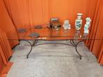 table design table en verre vintage, Antiquités & Art, Enlèvement