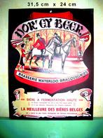 WATERLOO Bracquegnies Kartonreclame, Verzamelen, Biermerken, Ophalen of Verzenden, Zo goed als nieuw, Reclamebord, Plaat of Schild