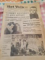 Oude krant van 10 juni 1968, begrafenis van Robert Kennedy, Verzamelen, Krant, Ophalen of Verzenden