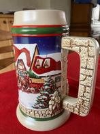 Bierpul Budweiser Holiday Stein 1998 cs 343 Grant's farm, Verzamelen, Glas en Drinkglazen, Nieuw, Ophalen of Verzenden, Bierglas