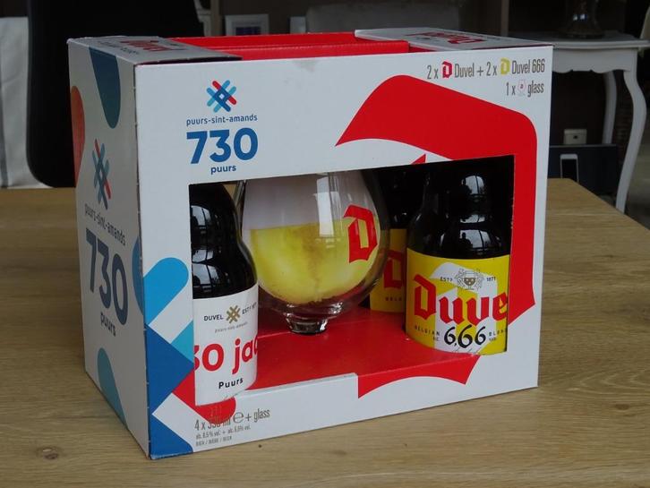 Duvel set - 730 jaar Puurs, Verzamelen, Biermerken, Zo goed als nieuw, Overige typen, Duvel, Ophalen of Verzenden