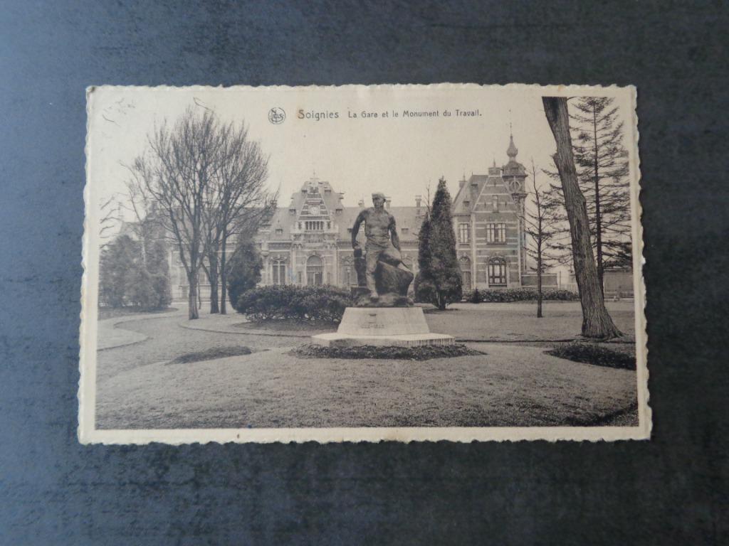 1 ancienne carte postale de Soignies, Collections, Enlèvement