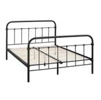 Metalen bedframe antraciet 140x200, Huis en Inrichting, Slaapkamer | Bedden, Ophalen, Modern, industrieel, Zwart, 140 cm