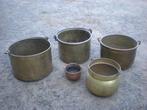 3 grote geel koper ketels aan 40 € stuk, Ophalen, Koper