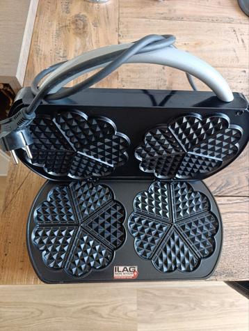Dubbel Wafelijzer - 10 hartwafels per sessie - 1200 Watt  beschikbaar voor biedingen