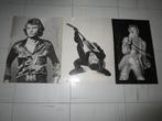 Johnny Hallyday : lot de 3 grandes photos, Enlèvement ou Envoi, Photo, Utilisé, Autres sujets/thèmes