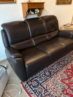 LEREN DRIEZIT ZWART LEDER zeer comfortabel, Ophalen, Zo goed als nieuw